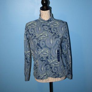 3/$21 Lands End Paisley print Turtleneck SP nwot